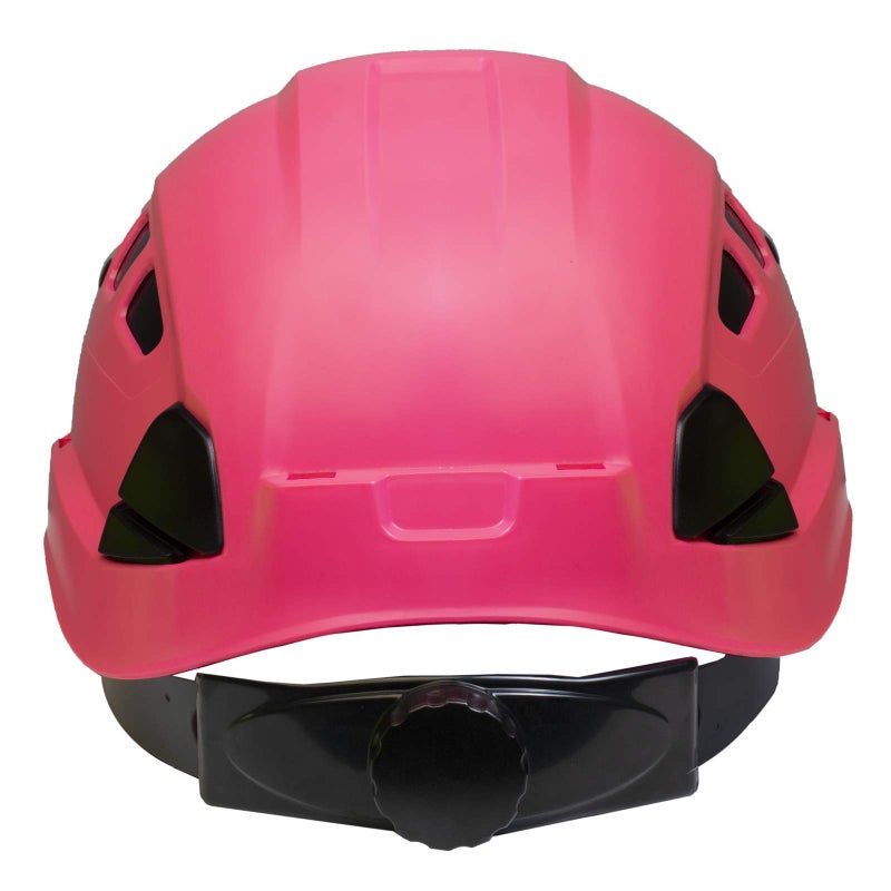 JORESTECH Safety Hard Hat Pink ABS Work-at-Height and Rescue Slotted Ventilated Helmet with 6-Point Ratchet Suspension ANSI Z89.1-14 Certified for Work, Home, and General Headwear Protection HHAT-04 - Image 4